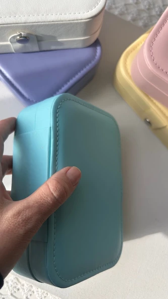 Seyahat boy takı kutusu mavi renk - 8