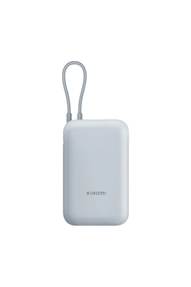 Xiaomi Power Bank 10000mAh mavi Entegre Kablo USB ve USB-C Portu 22.5W BHR9072GL