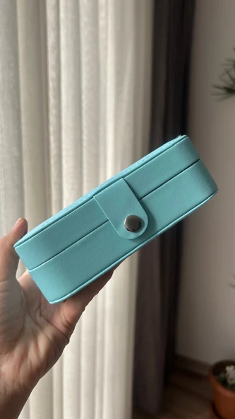 Seyahat boy takı kutusu mavi renk - 4