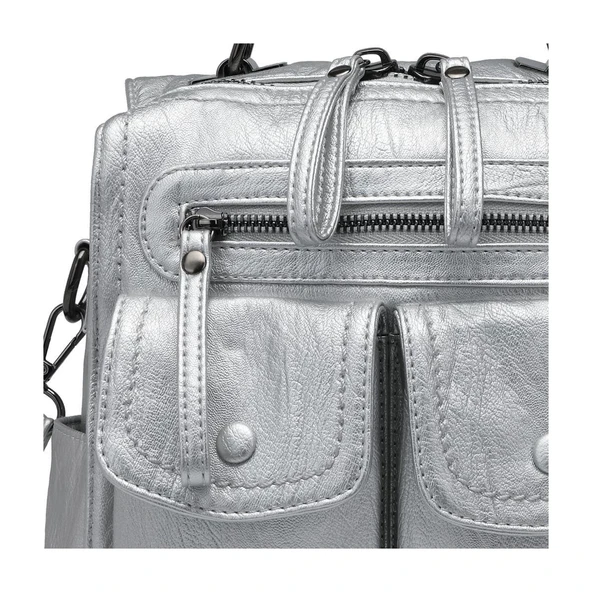 Yıkama Deri Sırt Askılı Kadın Çantası 21K Barcelona 1917 - 2