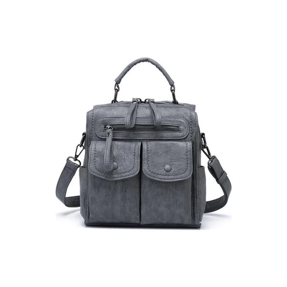 Yıkama Deri Sırt Askılı Kadın Çantası 21K Barcelona 1917 ürün görseli