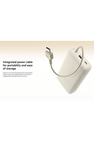 Xiaomi 33W 20.000Mah Mavi Powerbank USB ve USB-C Portu ve USB-C Entegre Kablo BHR8851GL - 4