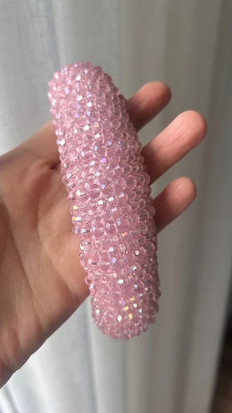 Taşlı pembe taç - 4
