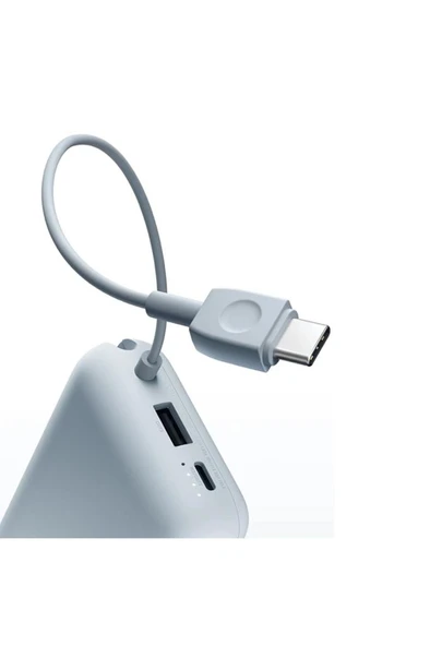 Xiaomi Power Bank 10000mAh mavi Entegre Kablo USB ve USB-C Portu 22.5W BHR9072GL - 5