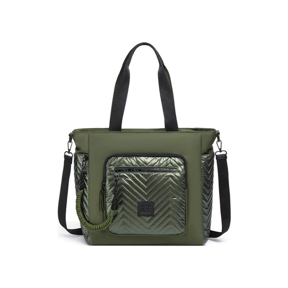 Parlak Kumaş Çapraz Askılı Kadın Omuz Çantası 3246 - Resim 3