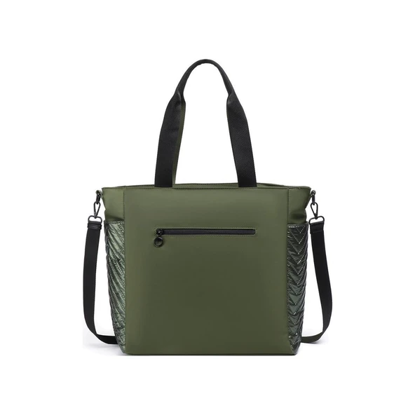 Parlak Kumaş Çapraz Askılı Kadın Omuz Çantası 3246 - Resim 4