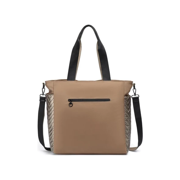 Parlak Kumaş Çapraz Askılı Kadın Omuz Çantası 3246 - Resim 4