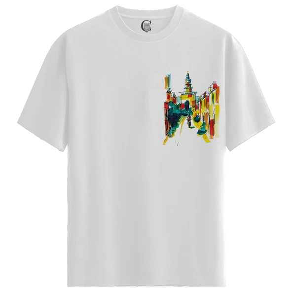 Vivid Street - %100 Pamuklu Kadın Beyaz Tişört - Premium Quality ürün görseli 1