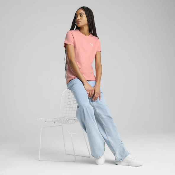Puma 68502118 Ess Elevated Tee Kadın Spor Tişört - 5