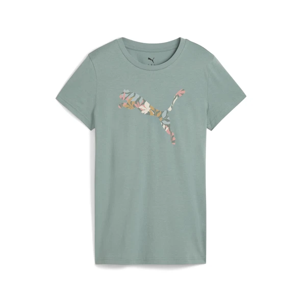 Puma 68508130 Graphics Floral Cat Logo Tee Kadın Spor Tişört