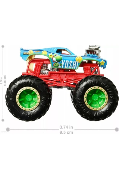 Monster Trucks Gösteri Dünyası Temalı  Arabalar Yoshi HCR77 - 3