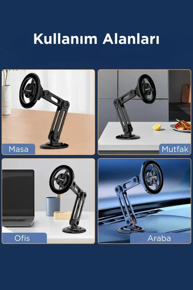 Torima  JX-052 Siyah Çok Amaçlı Manyetik Car Holder Araç İçi Telefon Tutucu - Resim 4