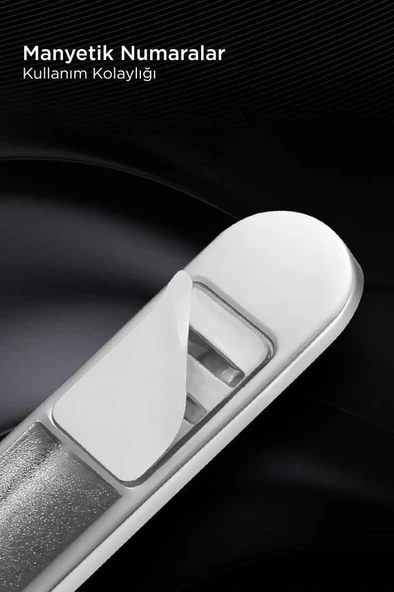 Torima JX-051 Gri Araç İçi Telefon Numarası Fosforlu Numaratör Oto Cam Kartı - 7