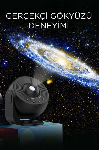 Torima BL-DQY02 Siyah Galaxy Led Lazer Projektör Gece Lambası Projeksiyon - Resim 2