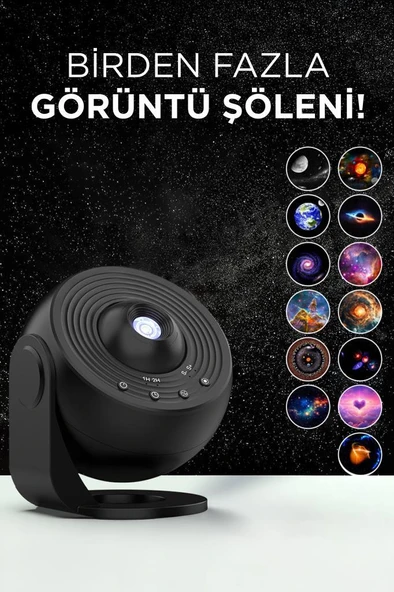 Torima BL-DQY02 Siyah Galaxy Led Lazer Projektör Gece Lambası Projeksiyon - Resim 3