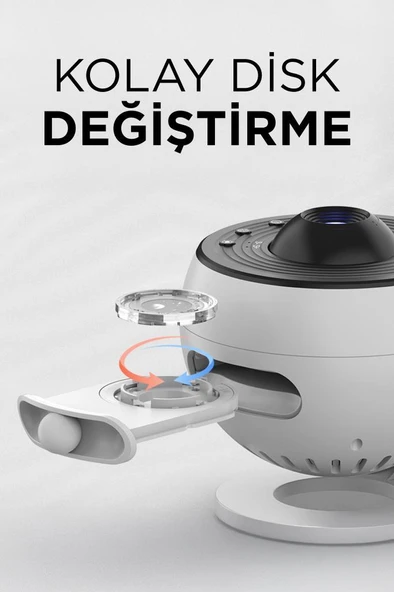 Torima BL-DQY02 Siyah Galaxy Led Lazer Projektör Gece Lambası Projeksiyon - Resim 5