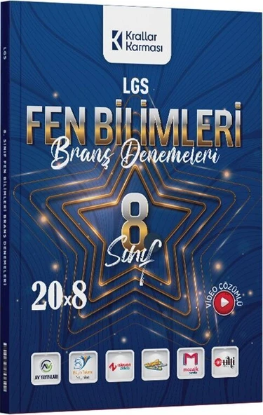 8. Sınıf LGS Fen Bilimleri 20 x 8 Branş Denemeleri Krallar Karması