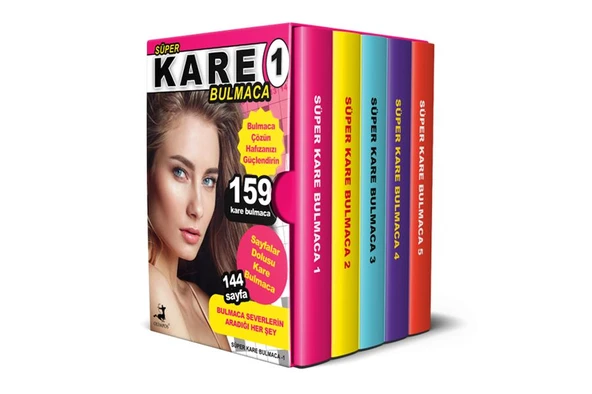 Süper Kare Bulmaca 5 Kitap - Kutulu Set