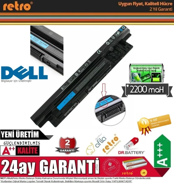 Dell inspiron 3542 15-3542 15-3543 Batarya Pil 4 Cell (14.8V) - 2