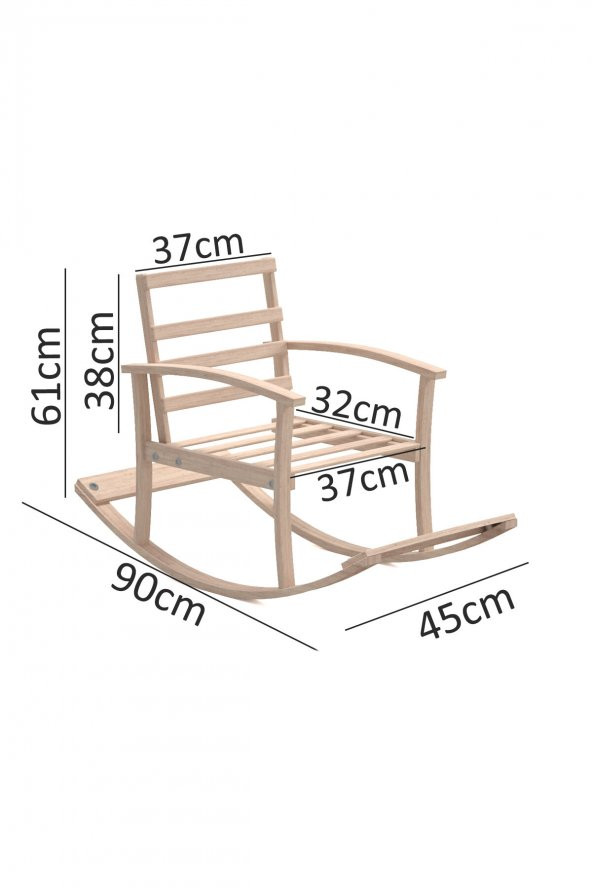 Mobildeco Pinokyo Ahşap Çocuk Sallanan Sandalye Koltuğu Şirin Ba - 3