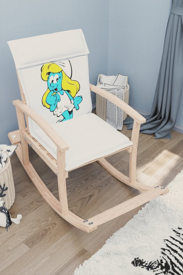 Mobildeco Pinokyo Ahşap Çocuk Sallanan Sandalye Koltuğu Şirine (D - 2