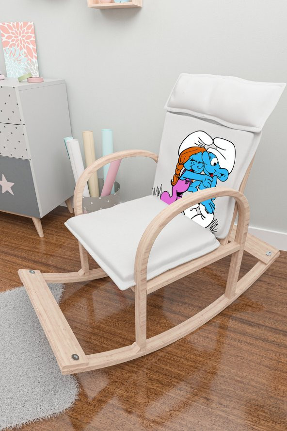 Mobildeco Şirin Ahşap Sallanan Sandalye Dinlenme Koltuğu Sarılan - 3