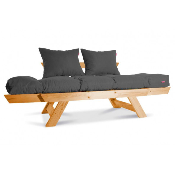 Mobildeco Kombin Wood Ahşap İki Kişilik Koltuk Bahçe Koltuğu Yata - 3