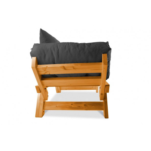 Mobildeco Kombin Wood Ahşap İki Kişilik Koltuk Bahçe Koltuğu Yata - 5