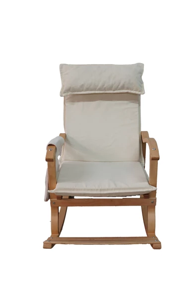 Mobildeco Sultan Ahşap Sallanan Sandalye Krem (Doğal) - 3