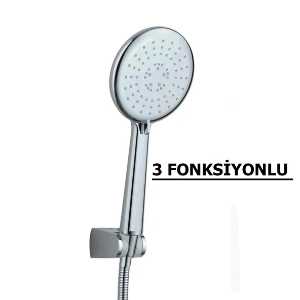 3 Fonksiyonlu Çevirmeli Duş Seti Model Venüs Mafsallı Duş seti 3 Katmanlı Lüks Duş Hortumu - 2