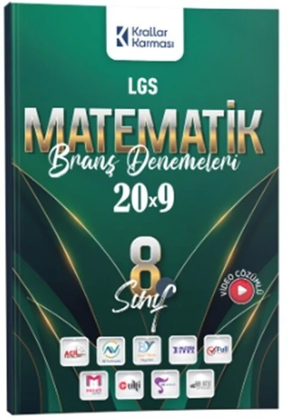 8. Sınıf LGS Matematik 20 x 9 Branş Denemeleri Krallar Karması
