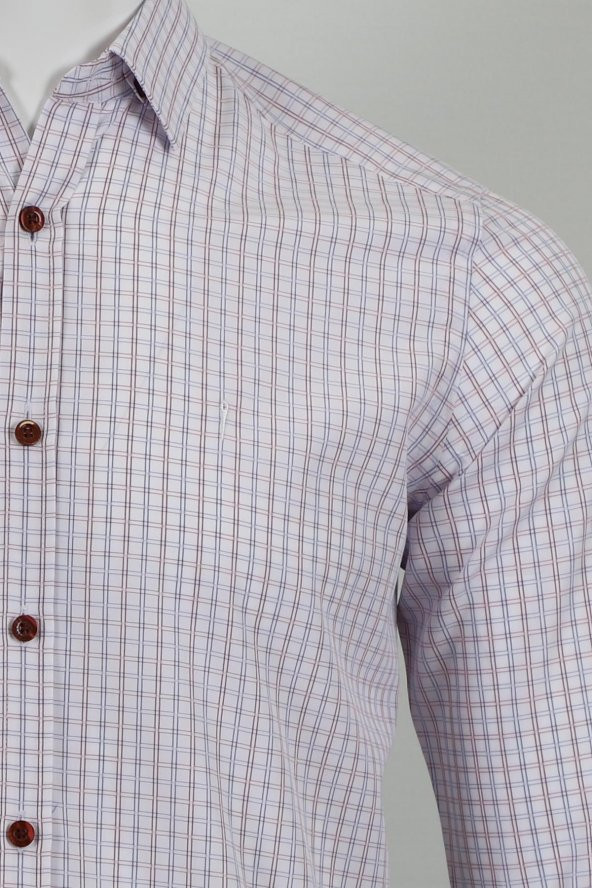 Uzun Kol Slim Fit Kareli Gömlek - 6