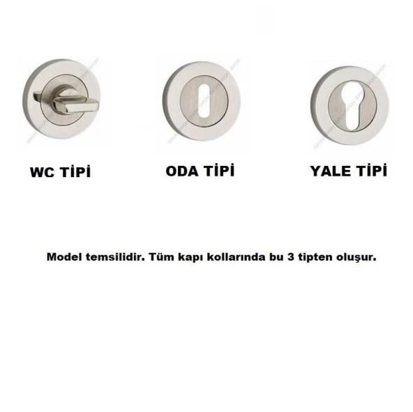 Pars Rozetli Kapı Kolu Antik Sarı WC Tipi - Resim 2