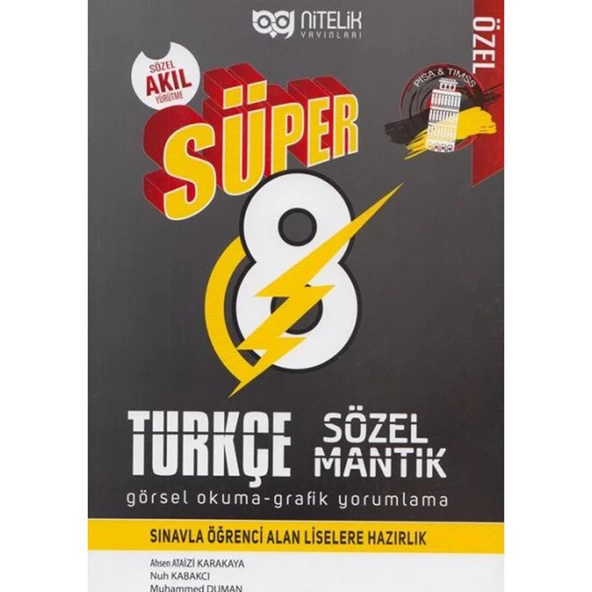Nitelik 8.Sınıf Türkçe Süper Sözel Mantık Görsel Okuma ve Grafik Yorumlama