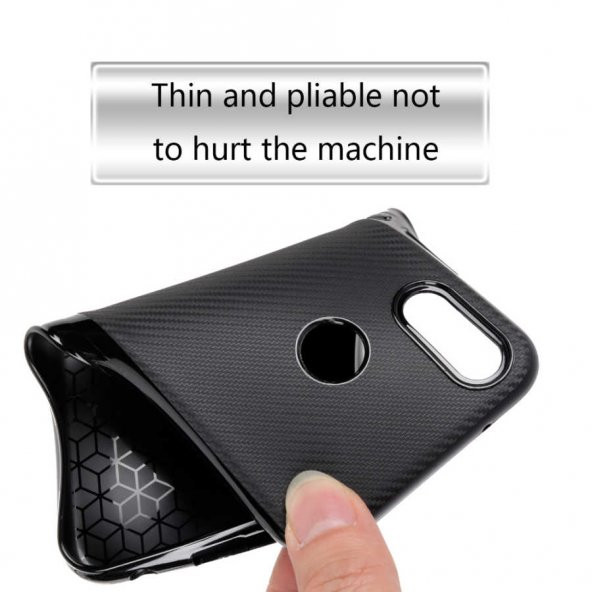 Huawei P20 Lite Kılıf Zore i-zore Karbon Silikon - 4