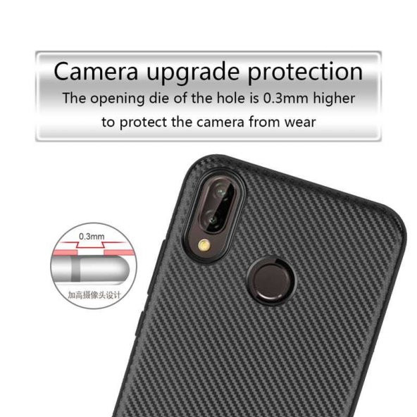 Huawei P20 Lite Kılıf Zore i-zore Karbon Silikon - 7