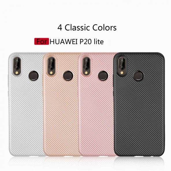 Huawei P20 Lite Kılıf Zore i-zore Karbon Silikon - 8