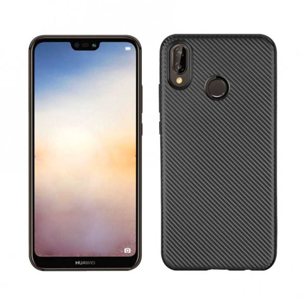 Huawei P20 Lite Kılıf Zore i-zore Karbon Silikon - 9