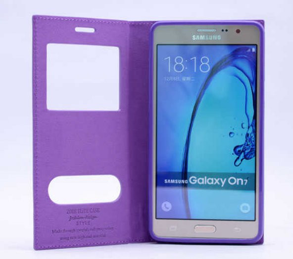Galaxy On7 Kılıf Zore Elite Kapaklı Kılıf - 2