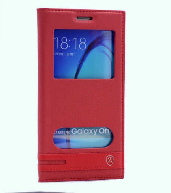 Galaxy On7 Kılıf Zore Elite Kapaklı Kılıf - 7