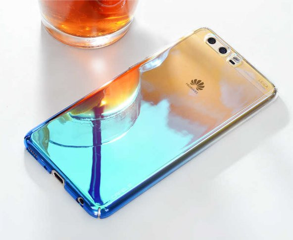 Huawei P10 Plus Kılıf Zore Renkli Transparan Kapak