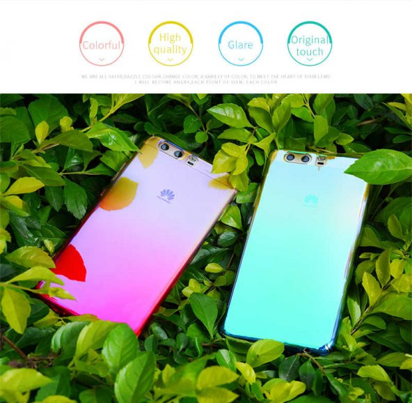 Huawei P10 Plus Kılıf Zore Renkli Transparan Kapak - 3