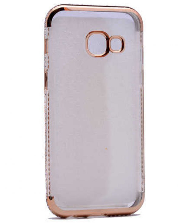 Galaxy A5 2016 Kılıf Zore Kenarı Tek Sıra Taşlı Silikon - 5