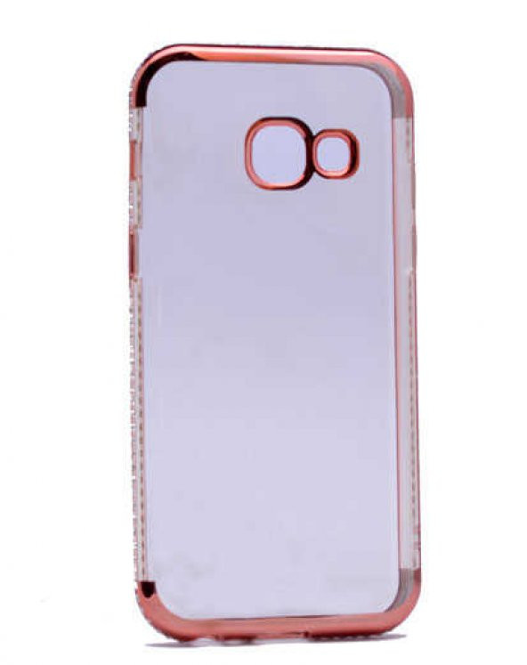 Galaxy A5 2016 Kılıf Zore Kenarı Tek Sıra Taşlı Silikon - 6