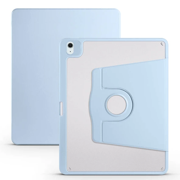 Apple iPad Air 13 2025 M3 Kılıf Zore Termik Kalem Bölmeli Dönebilen Standlı Kılıf - 10