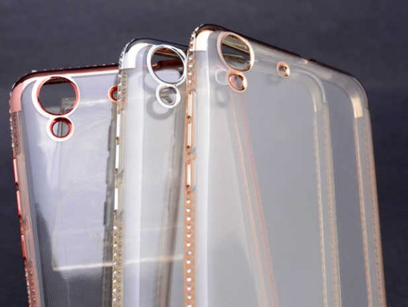 Huawei Y6 II Kılıf Zore Kenarı Tek Sıra Taşlı Silikon - 2
