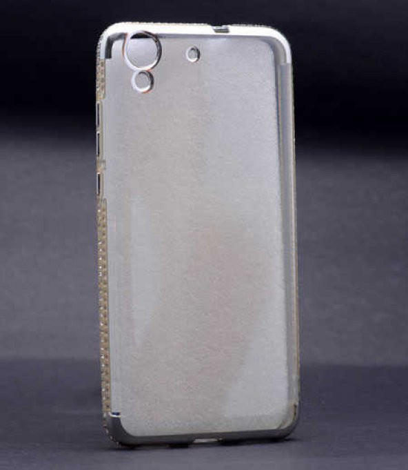 Huawei Y6 II Kılıf Zore Kenarı Tek Sıra Taşlı Silikon - 6