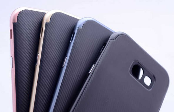 Galaxy A7 2017 Kılıf Zore İnce Mono Karbon Silikon Kapak - 2