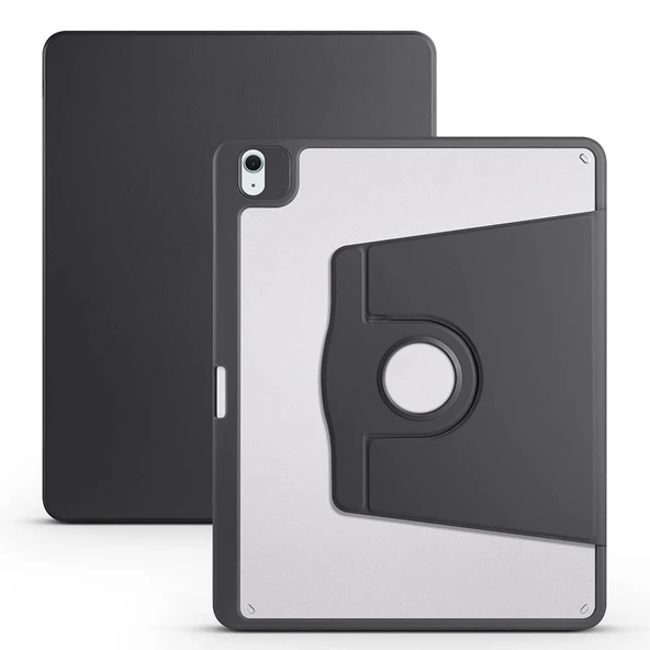 Apple iPad Air 13 2025 M3 Kılıf Zore Termik Kalem Bölmeli Dönebilen Standlı Kılıf - 9