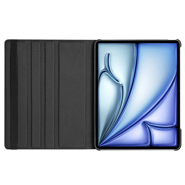 Apple iPad Air 13 2025 M3 Zore Dönebilen Standlı Kılıf - 12